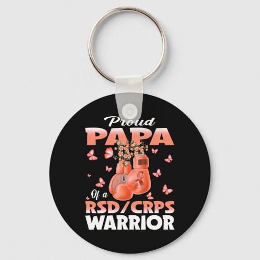 Porte-clés Proud Papa D'Une Boxe De Sensibilisation Des Guerr (Recto)