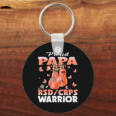 Porte-clés Proud Papa D'Une Boxe De Sensibilisation Des Guerr (Recto)