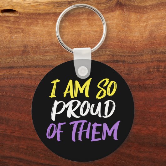Porte-clés Proud Parent of Nonbinary Child Mom or Dad (Recto)