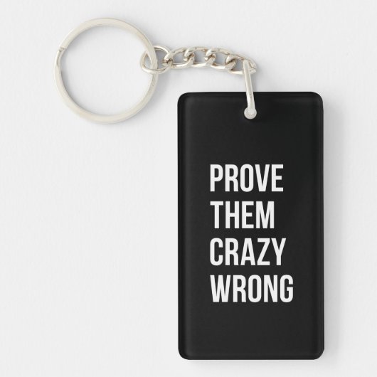 Porte-clés Prouvez le noir de motivation Bl blanc de (Devant)