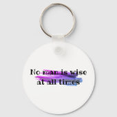 Porte-clés Proverbe Personne n'est sage en tout temps (Recto)