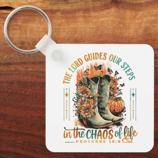 Porte-clés Proverbes 16:9 (Recto)