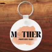 Porte-clés Proverbes 31:28 porte - clé "Mère" (Recto)