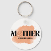 Porte-clés Proverbes 31:28 porte - clé "Mère" (Verso)