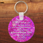 Porte-clés Proverbes 3:5-6 Confiance dans le Seigneur Bible V (Recto)