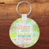 Porte-clés Proverbes artistiques 31:25 (Recto)