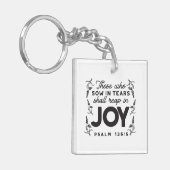 Porte-clés Psalm 126:5 Scripture Typography – Reap in Joy (Devant gauche)