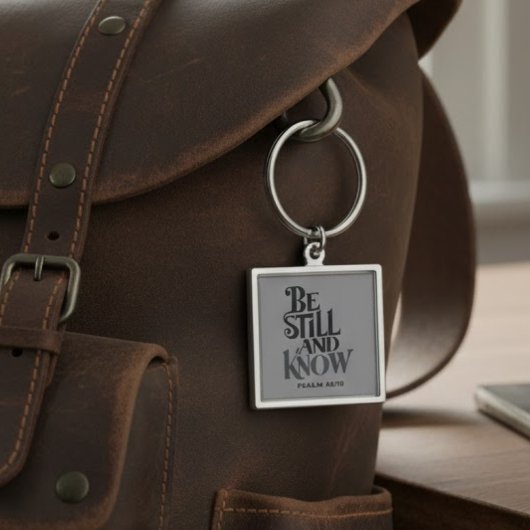 Porte-clés Psalm 46:10 Be Still and Know Faith Keychain