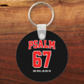Porte-clés Psalm 67 God Will Bless Us Varsity Number 67 (Recto)