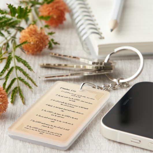 Porte-clés Psaume 121 (Devant droit)