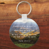 Porte-clés Psaume 121:1-2 (Recto)