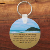 Porte-clés Psaume 139 : 9-10 BELLE CITATION BIBLIQUE (Recto)