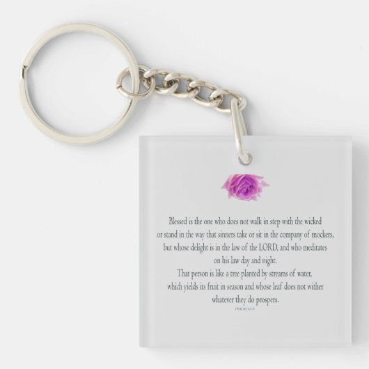 Porte-clés Psaume 1, Flower (Devant)