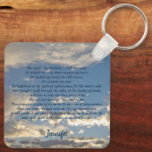 Porte-clés Psaume 23 Belle Bible Chrétienne Verse Personnalis (Verso)