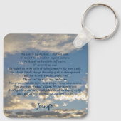 Porte-clés Psaume 23 Belle Bible Chrétienne Verse Personnalis (Dos)