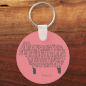 Porte-clés Psaume 23 Verse de la Bible (Recto)