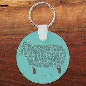 Porte-clés Psaume 23 Verse de la Bible (Recto)