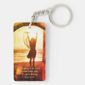 Porte-clés Psaume 24:7 Roi de gloire, Bible Verse (Dos)