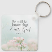 Porte-clés Psaume 46:10 Restez tranquille et sachez que je su (Dos)