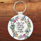 Porte-clés Psaume 56:3 Quand j'ai peur, je te fais confiance (Verso)