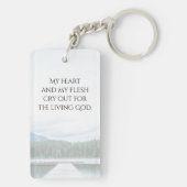 Porte-clés Psaume 84:2 Cours du Seigneur, Écriture (Dos)