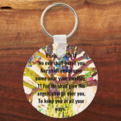 Porte-clés Psaume 91:10-11 (Recto)