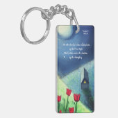 Porte-clés Psaume 91 Verses 1 et 2 (texte blanc) Porte - clé (Devant gauche)