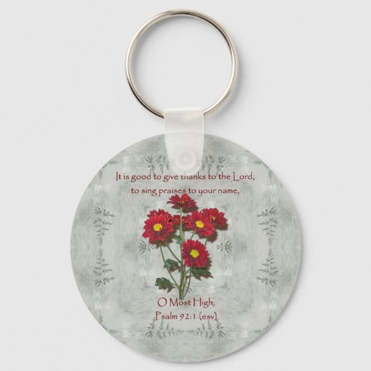 Porte-clés Psaume 92:1 ~ Remerciez le Seigneur (Recto)