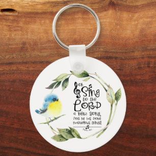 Porte-clés Psaume 98:1 Chanter au Seigneur une nouvelle chans