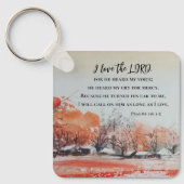 Porte-clés Psaumes 116 1-2 J'aime la Bible Verse de l'Éternel (Recto)