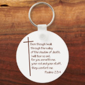 Porte-clés Psaumes 23:4 (Recto)