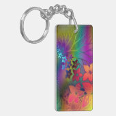 Porte-clés Psychadelic floral (Devant gauche)