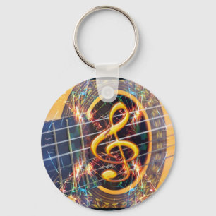 Porte-clés Psychadélique Accoustique Guitare, conception de l