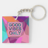 Porte-clés Psychedelic "Good Vibes Only" Text Graphic (Dos)