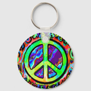 Porte-clés Psychédélic peace sign