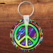 Porte-clés Psychédélic peace sign (Recto)