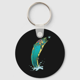 Porte-clés Psychedelic Trout Fishing