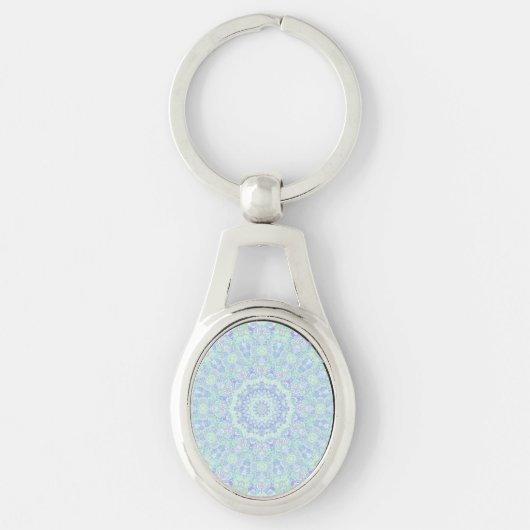 Porte-clés Psychédélique Coloré Pastel Ornate Hippie Mandala (Devant)