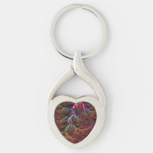 Porte-clés Psychedélique Groovy Tripant Funky Coloré Fractale