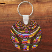 Porte-clés Psychédélique Pâques Kaleidoscope Art (Recto)