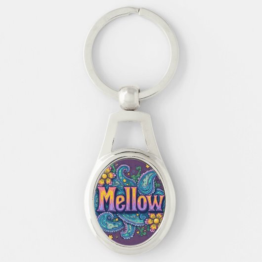 Porte-clés Psychédélique Super "Mellow" Retro Hippie Art (Devant)