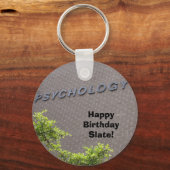 Porte-clés PSYCHOLOGIE, Joyeuse ardoise d'anniversaire ! (Recto)