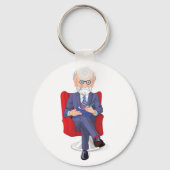 Porte-clés Psychologue en costume avec Bloc-notes assis (Recto)