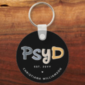 Porte-clés Psychologue PsyD sur mesure (Recto)