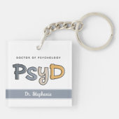 Porte-clés Psychologue PsyD sur mesure (Dos)
