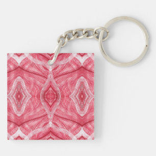 Porte-clés Psychomachia Art Abstrait Aquarelle Rouge Clair