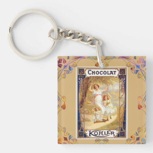 Porte-clés Publicité au chocolat victorien élégant
