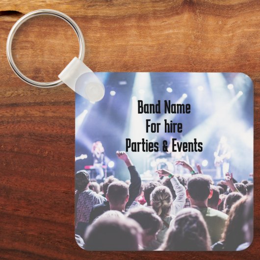 Porte-clés Publicité de code QR de musicien de groupe (Recto)