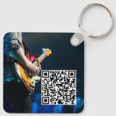 Porte-clés Publicité de code QR de musicien de groupe (Dos)