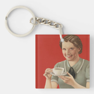 Porte-clés Publicité vintage sur le café